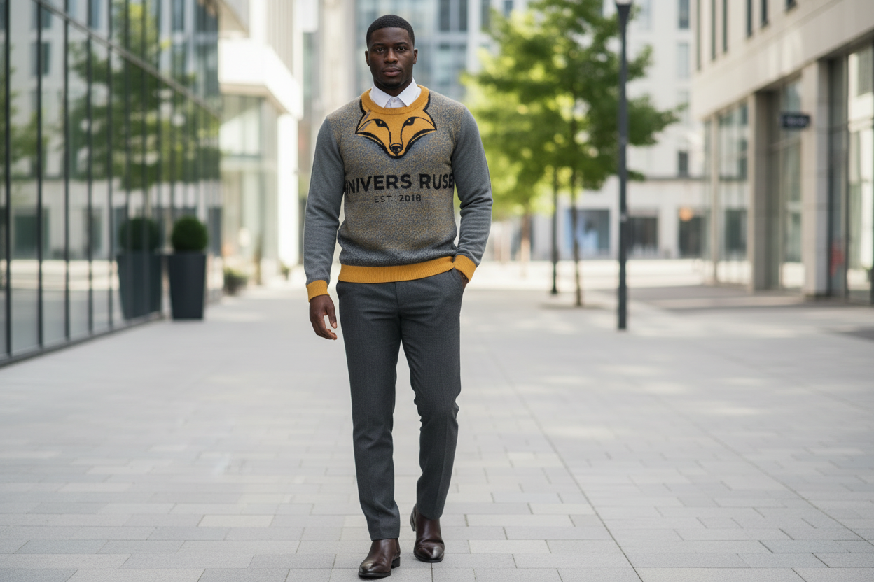 Pull tricoté ras-du-cou