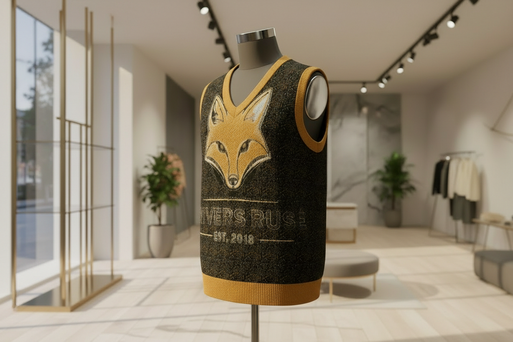 Pull en tricot col V sans manche